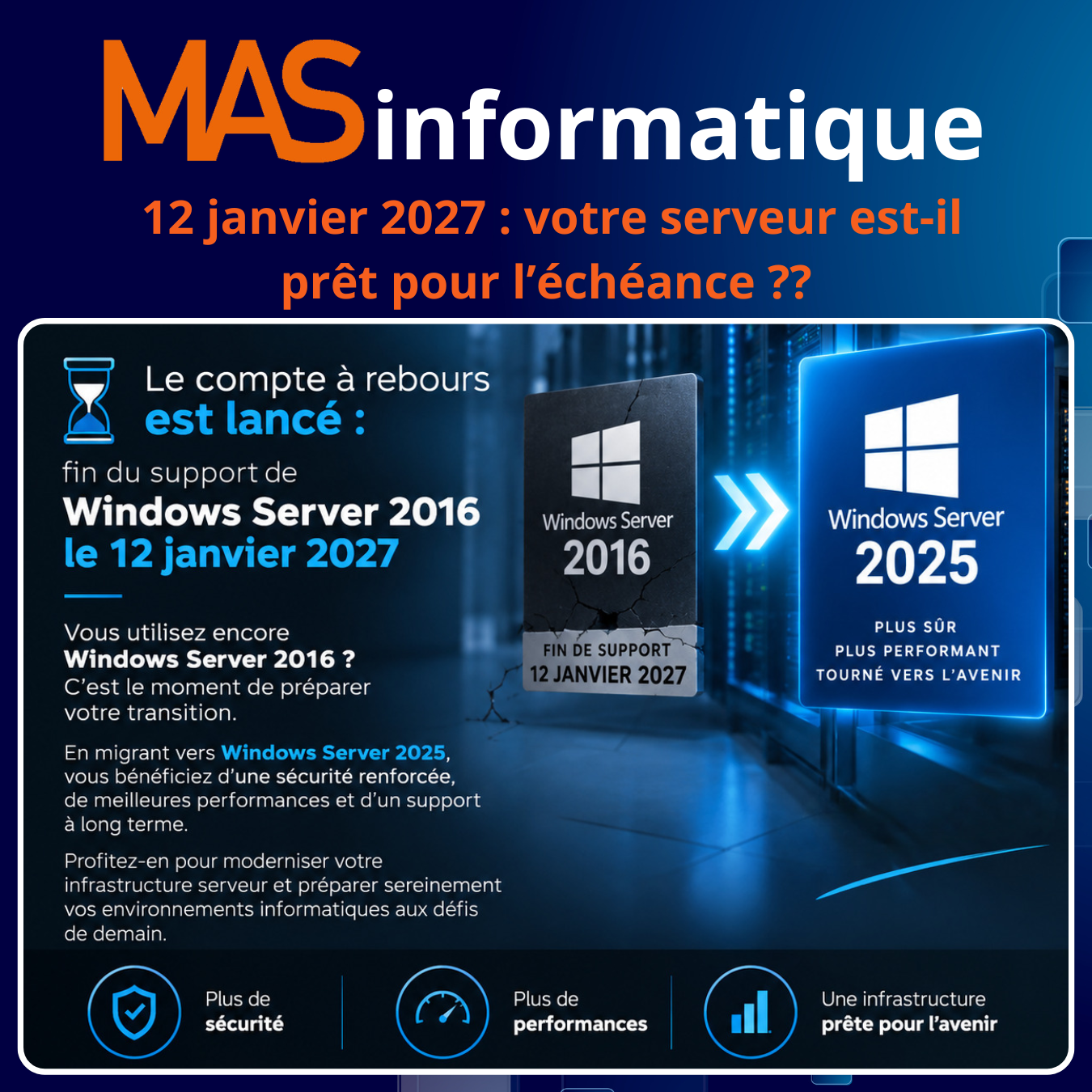 12 Janvier 2027 : Nouvelle évolution de Windows Server